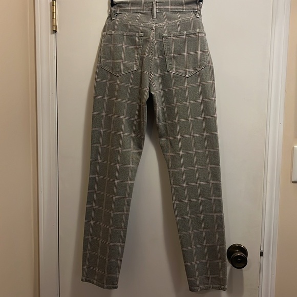 High skinny cropped “windowpane” plaid pants - Picture 6 of 6